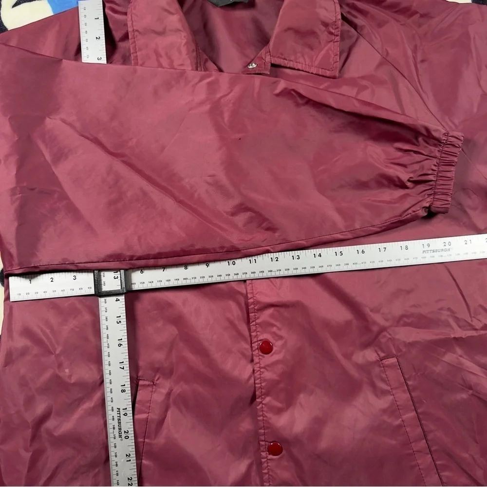 Vintage 80s Men's Maroon L Windbreaker Jacket by SPORTSMASTER